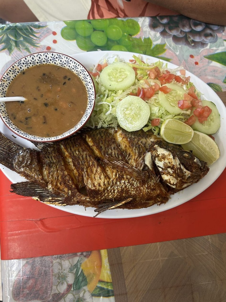 Mojarra Frita - Whole fried tilapia.